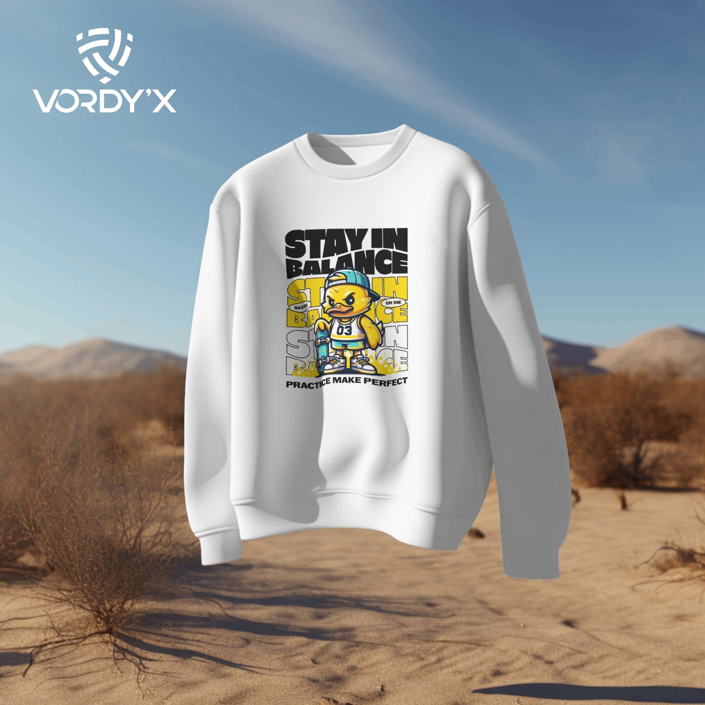 Vordy'X Stay In Balance Pure Cotton Sweatshirt