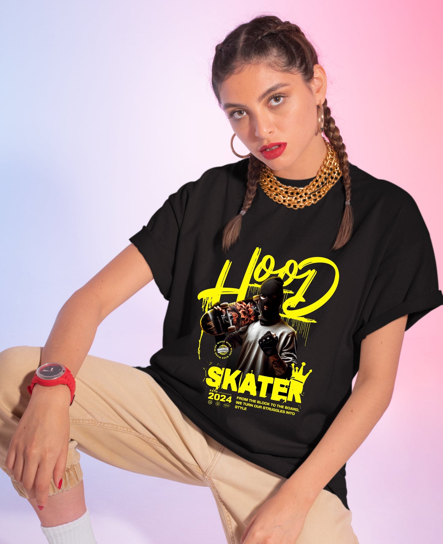 Vordy'X Skater Hood oversized T-Shirt