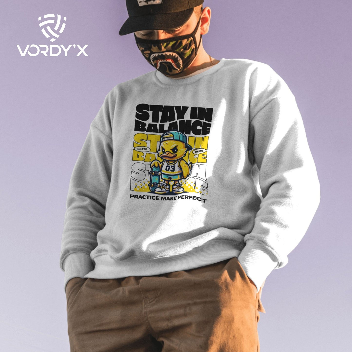 Vordy'X Stay In Balance Pure Cotton Sweatshirt