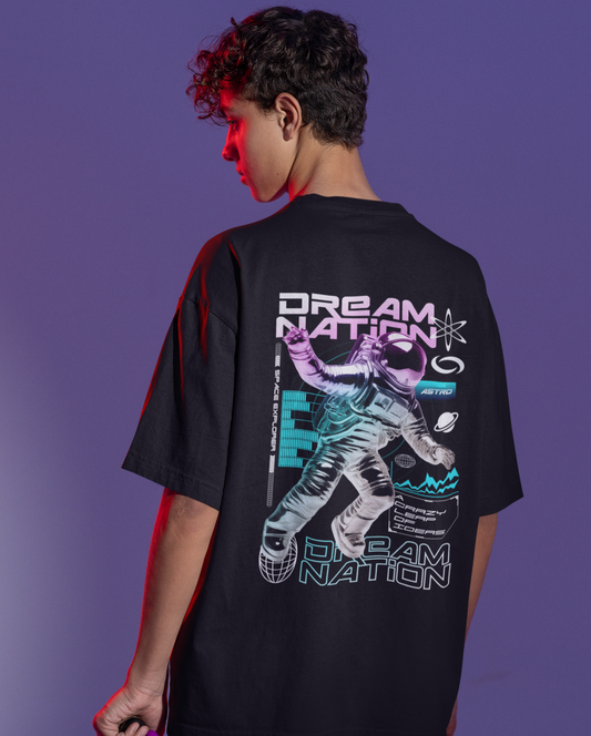 Vordy'X Dream Nation Oversized Black T-Shirt